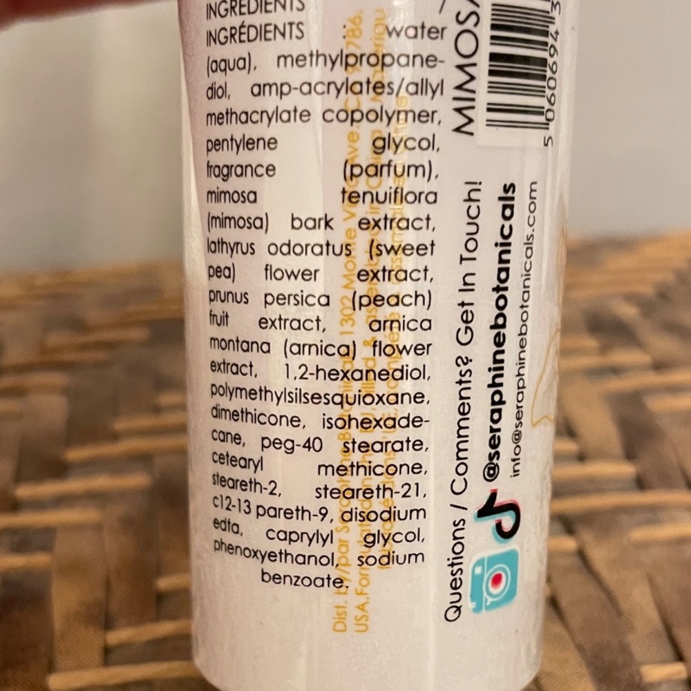 Seraphine Botanicals Mimosa Mist Setting Spray - White - Picture 3 of 3